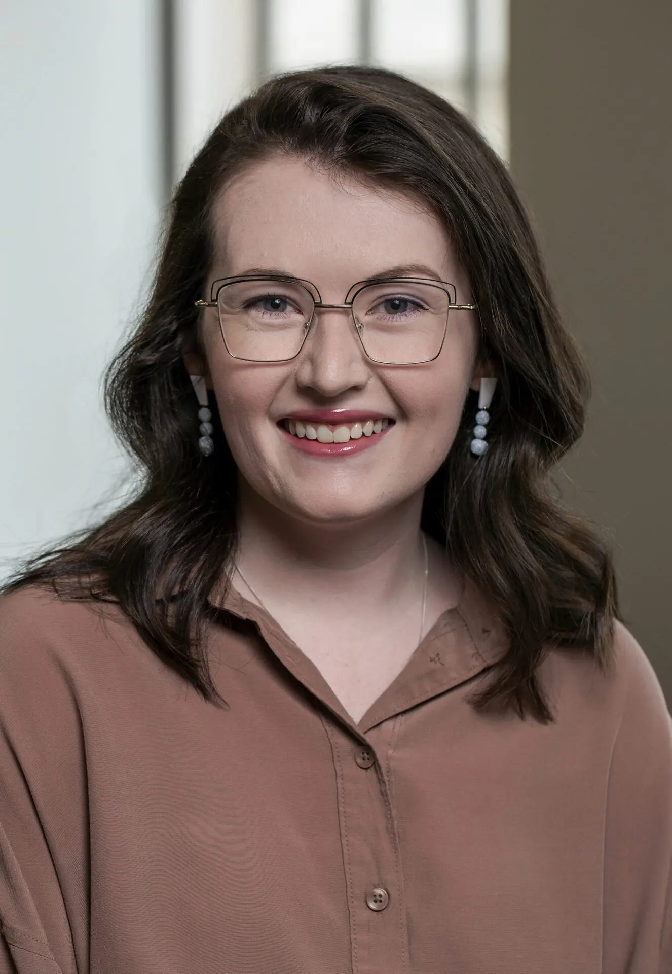 head shot of a woman taken in on location