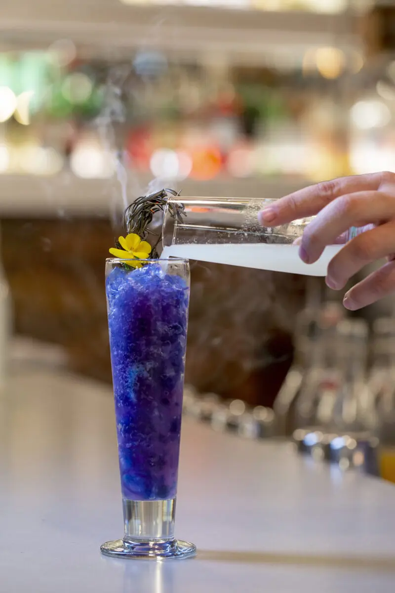 Drink photography of a garnished beverage at a restaurant in Arkansas.