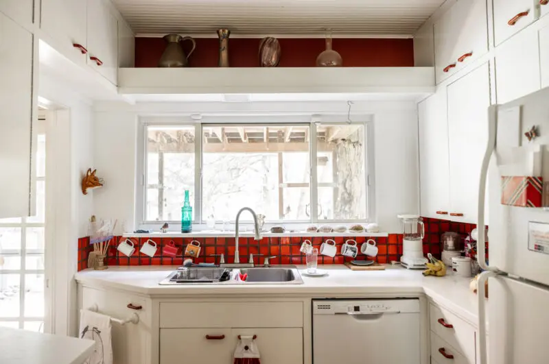 The kitchen of a 1920s home in Fayetteville, Arkansas, photographed to document it for the family.