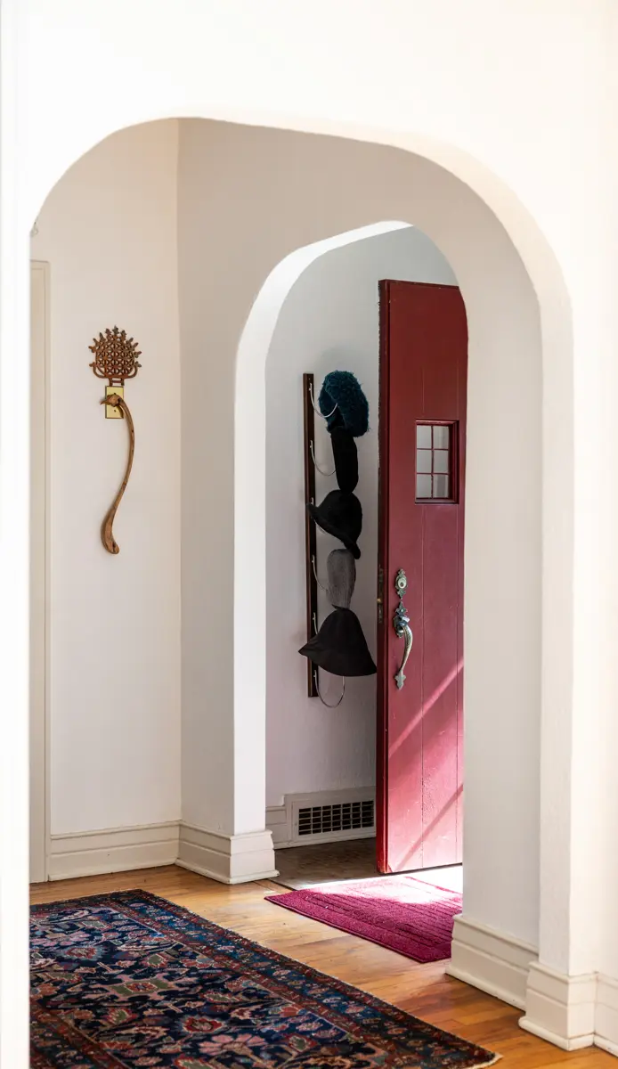 Thoughtful architectural interiors photography in Arkansas, documenting a entrance with light and personal history.