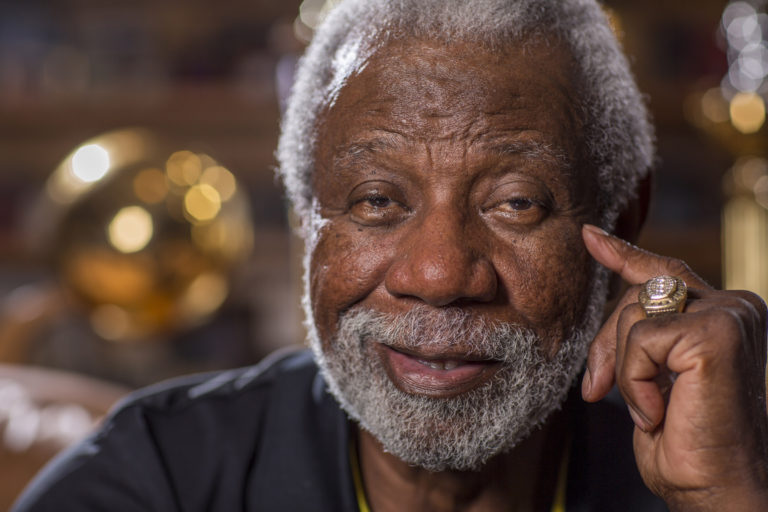 Portrait of Nolan Richardson inside his home in Fayetteville, Arkansas.