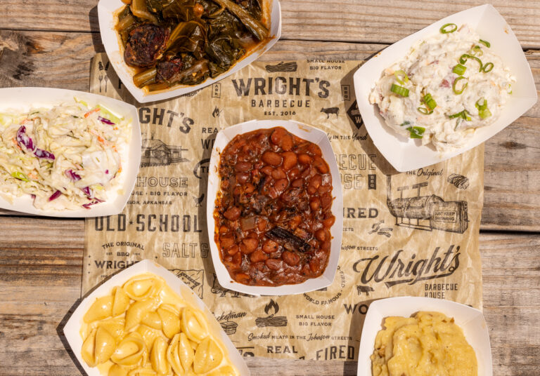 Photo of side items available at Wrights BBQ in Bentonville.